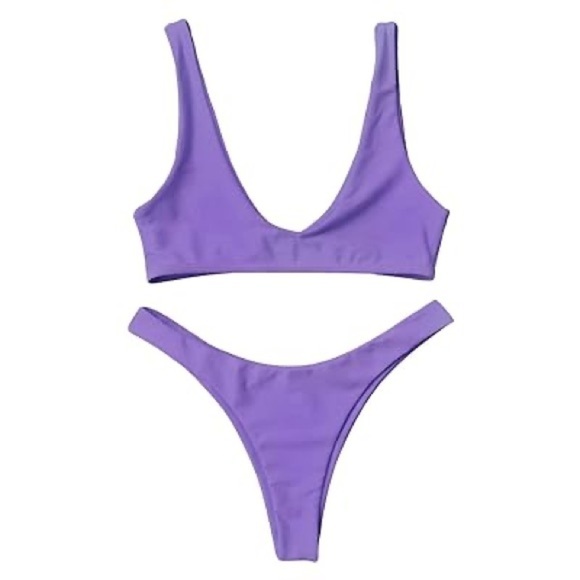 D01.20. ZAFUL Women Knot Padded Bikini Swimsuit Beach Sz 4 thong bikini set - Picture 2 of 6